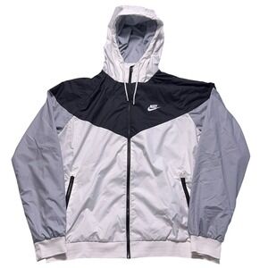 Nike Sportswear Windrunner Full-Zip Jacket Mens XL‎ White Lined Windbreaker